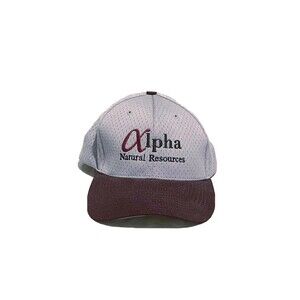 Alpha Natural Resources Hat Xlpha Axlpha Baseball Cap Mesh Grey Mining Oil